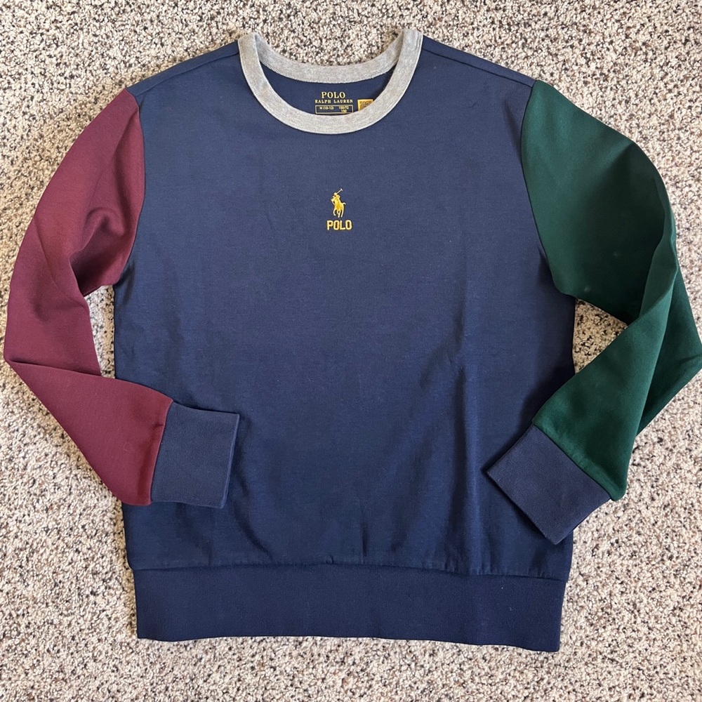 Polo Ralph Lauren colorblock Sweatshirt youth M(10-12) NWOT